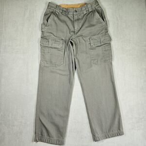 Duluth Trading Co Pants Mens 33x30.5* Cargo Utility Workwear Durable Rugged Gray